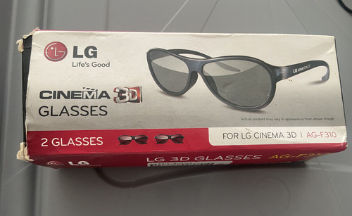 02 Oculos Lg 3d Modelo Ag-f310 Cinema Glasses Usado Original (Usado)
