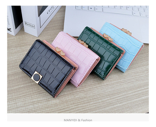 Cartera Plegable Con Estampado De Cocodrilo Schoolgirl