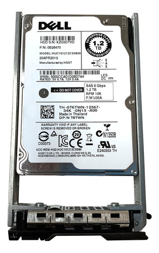 0t6twn Dell 1.2-tb 6g 10k 2.5 Sas  36rh9  Nuevos 