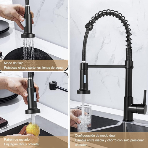 Grifo De Fregadero Con Resorte, Grifo De Cocina Con Rociador