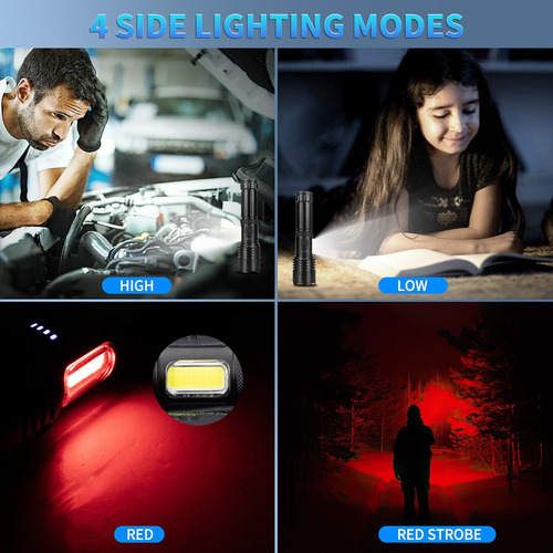 Linterna Alta Impermeable Recargable Befamali De Lumens