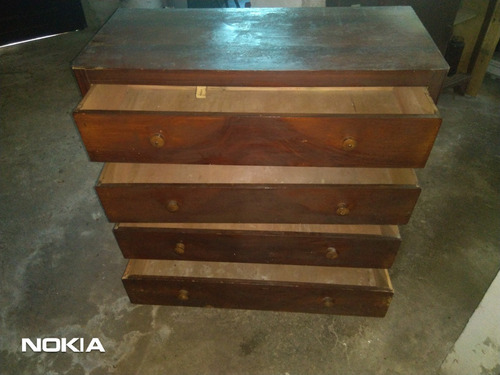 Comoda Cajonera Antigua En Madera De 4 Cajones