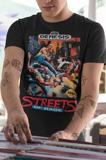 Camiseta Gamer Video Juego Clasico Streets Of Rage N1