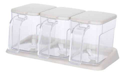 Caja Transparente Para Condimentos, Especias Con Tapa Y