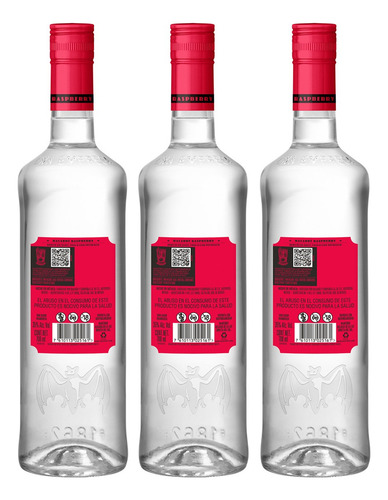 Pack Ron Bacardí Saborizado Raspberry 700ml C/u 3 Unidades