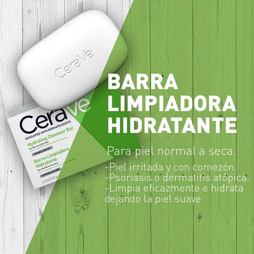 Barra Limpiadora Hidratante De Rostro Y Cuerpo Cerave