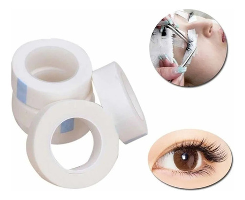 10 Fitas De Micropore Alongamento Cílios Lash Protetora Olho Cor Branco
