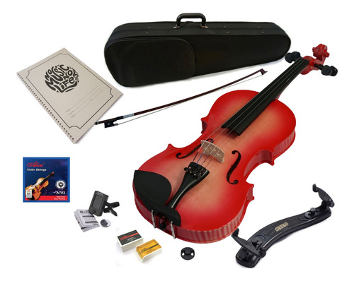 Combo Violin Greko Colores Estuche Arco Afinador Atril /