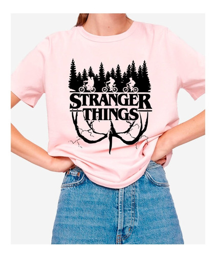 Polera Stranger Things Serie Logo Exclusivo 100%algodón C773