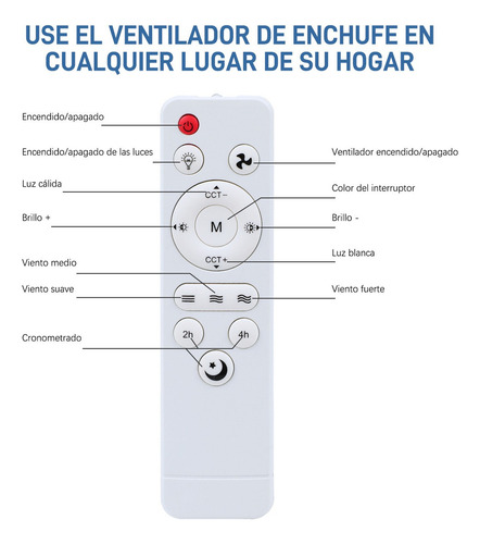 Ventilador De Techo Lampara 40w Control Remoto 3velocid 52cm