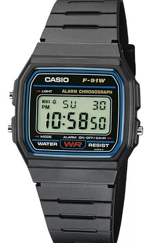 Reloj Casio F-91w, Alarma Y Cronómetro Unisex