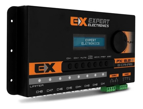 Crossover Expert Px1 Bluetooth Processador De Áudio Digital Cor Preto 12V