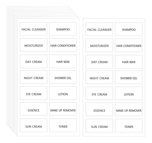 140 Uds. Etiquetas Transparentes Para Bano, Etiquetas De Org