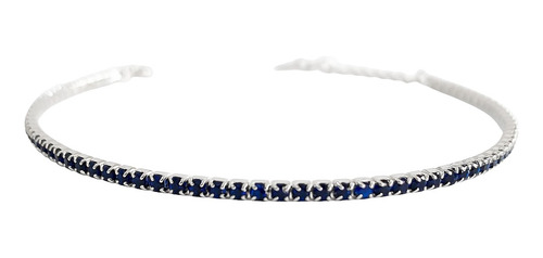 Pulsera Ajustable Flexible Zirconias Made In Thailand S925 Color 283161 Diámetro 6 cm Largo 19 cm
