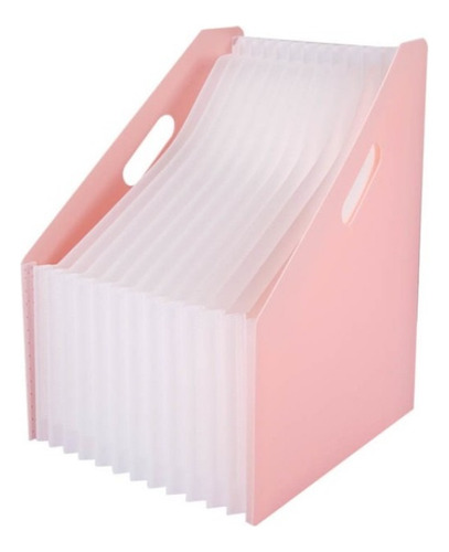 Carpeta Organizadora Deli Rosa Pastel Hojas A4 Febo