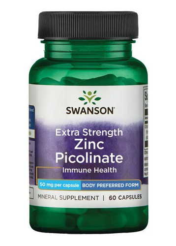 Picolinato De Zinc 50 Mg 60 Capsulas Swanson