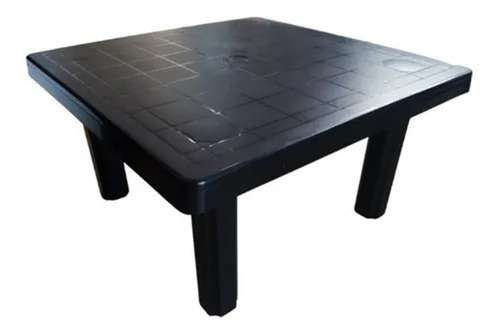 Mesa Ratona Mascardi Auxiliar Plastica 75x75 Cm Negra Oferta