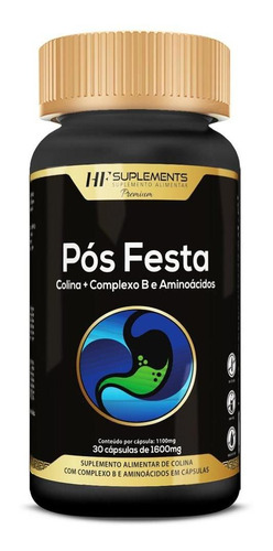 Pós Festa Colina + Complexo B 1600mg 30caps Hf Suplements