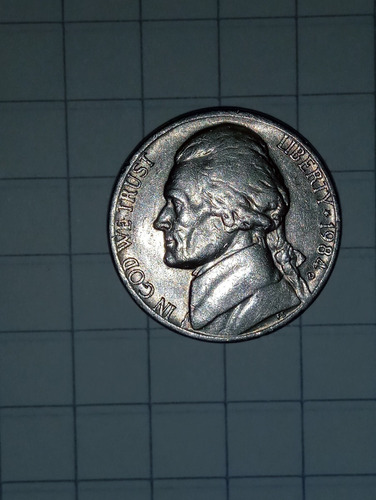 Five Cents Jefferson, Año 1984-d Us$ , Moneda De 5 Grs.