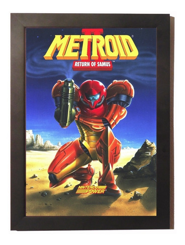 Quadro Poster Com Moldura Super Metroid 2 Super Nintendo 