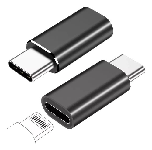 Adequado Para 2 Adaptadores Relâmpago Fêmea Para Tipo C .