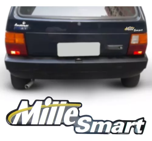 Kit Emblema Fiat Uno Mille Smart Resinado Modelo Original