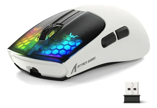 Mouse Gamer Sem Fio Attack Shark X5 Rgb