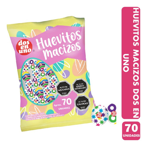 Huevos De Pascua Chocolate Macizo - Dos En Uno (bolsa 70uni)