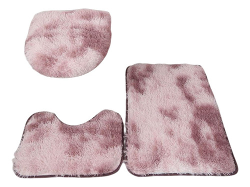 Juego De 3 Alfombrillas De Baño Con Tapa De Inodoro