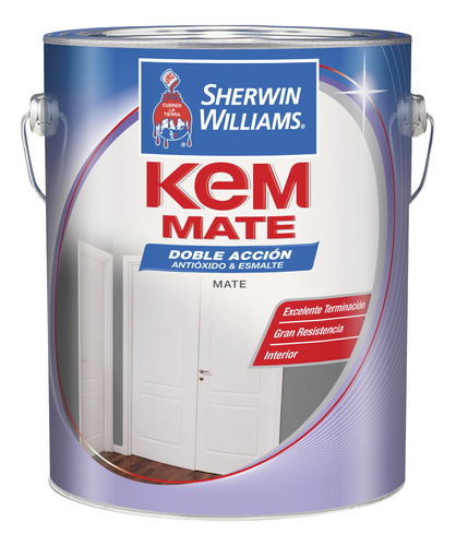 Pinturas Sherwin Williams Kem Mate Da Negro 4 Lts