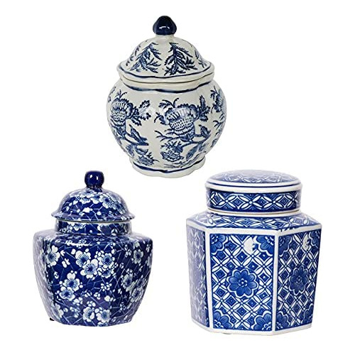 Jarrón Azul Y Blanco, Jarras De Porcelana Decoración ...