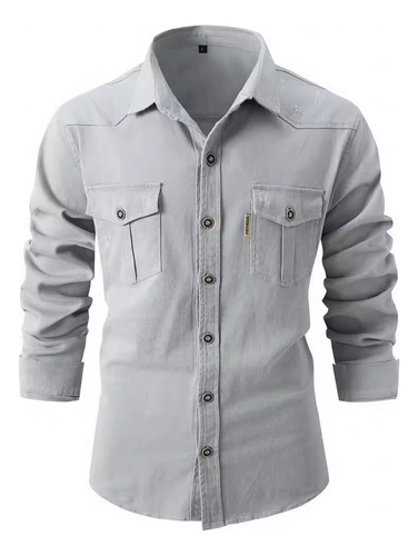 Camisa De Manga Larga Para Hombre De Negocios
