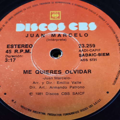 Simple Juan Marcelo Discos Cbs C3