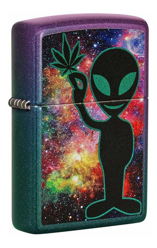 Zippo Alien Galaxy Design - Encendedor De Bolsillo Iridiscen