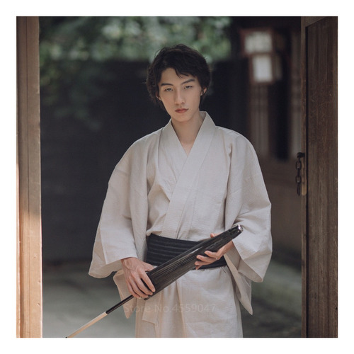 Disfraz De Samurái Con Cinturón Largo For Hombre, Kimono, Y