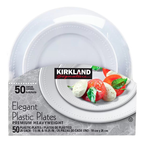 Kirkland Signature Platos Plástico Elegantes 19 Y 26cm 50pz