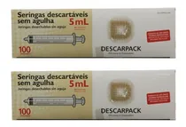 Comprar Seringa 5ml Sem Agulha - 200 Seringas - Bico Lock (enroscar)