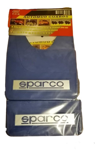 Guardabarros Faldillas Para Autos Tunning Sparco Azul
