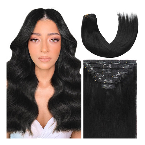 Caliee Extensiones De Cabello Humano Con Clip De 20 Pulgadas