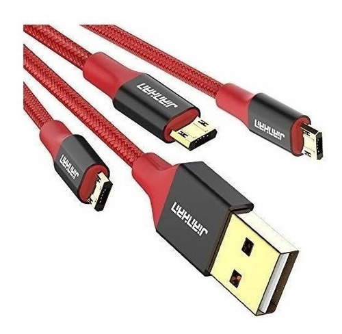 Cable Micro Usb Reversible  Paquete De 3 Cable De Carga...