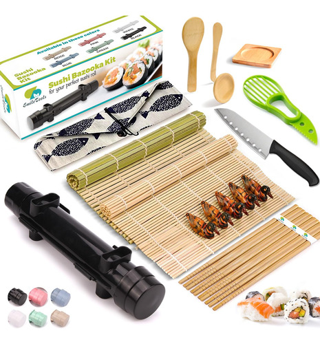 Kit De Fabricacion De Sushi  Kit De 22 Piezas De Bazuca De