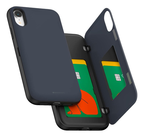 Goospery Funda Tipo Cartera Para iPhone XR Con Tarjetero, De