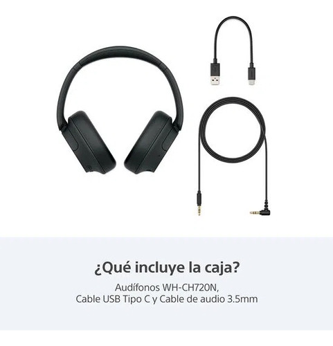 Imagen 3 de 4 de Audífonos Inalámbricos Con Noise Cancelling Wh-ch720n Color Negro