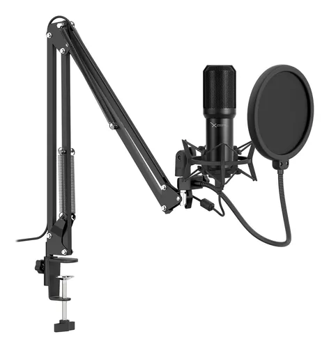 Kit de micrófono de condensador XZ-260 con filtro anti-pop soporte de brazo Conexión USB Negro XZKMC1B - Código: XZKMC1B | Compra en Guadalajara