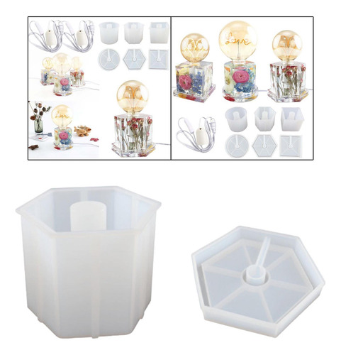 Conjunto De Molde De Resina Leve Capa Base Para Hexágono