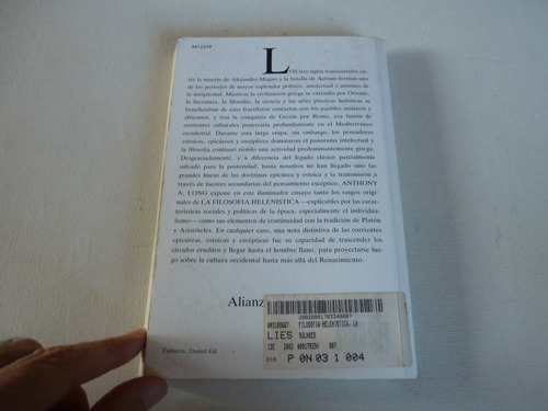 Livro: La Filosofia Helenistica, Anthony A. Long (espanhol) (Usado)
