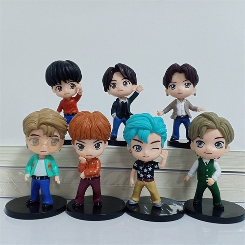 A Kit Bts 7 Figuras Boneca Rm Jin Jimin V Suga Jhope Junkook