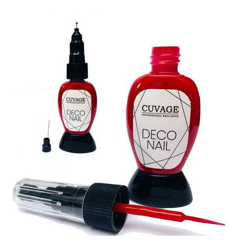 Imagen 2 de 10 de Esmaltes Con Pincel Liner Doble Punta Deco Nail Art X 8 C