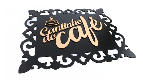 Imagem 2 de 2 de Placa Decorativa Cantinho Do Café Mdf - Retangular