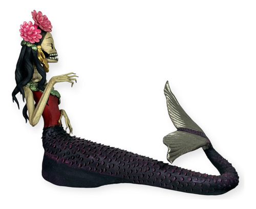 Catrina De Barro En Forma De Sirena Capula Michoacán